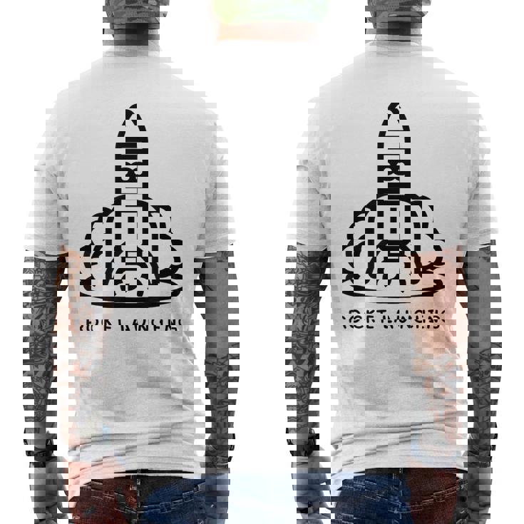 ロケット発射 メンズTシャツ バックプリント
