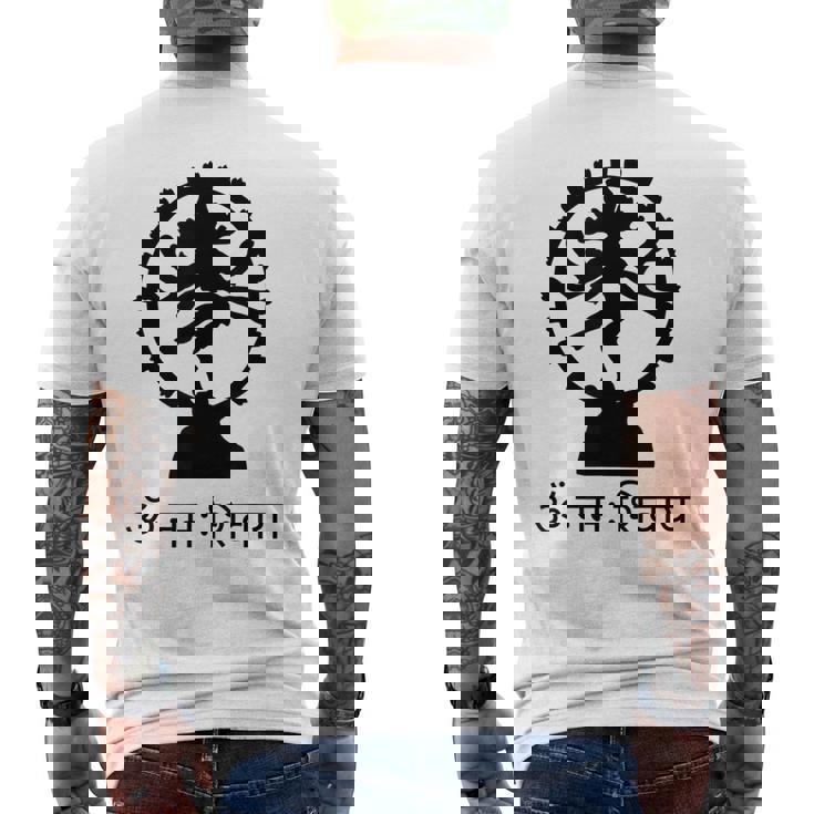 ロードシヴァ ヒンズー教 ゴッドオーム マントラ サンスクリット ヨガ メンズTシャツ バックプリント