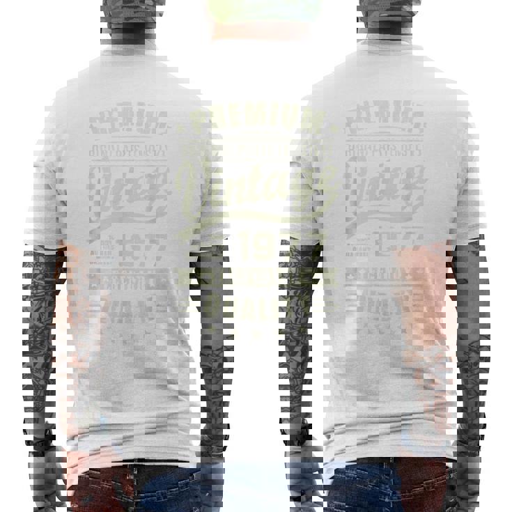 ヴィンテージ 1977 男性用 レトロ 面白い 1977 誕生日 メンズTシャツ バックプリント