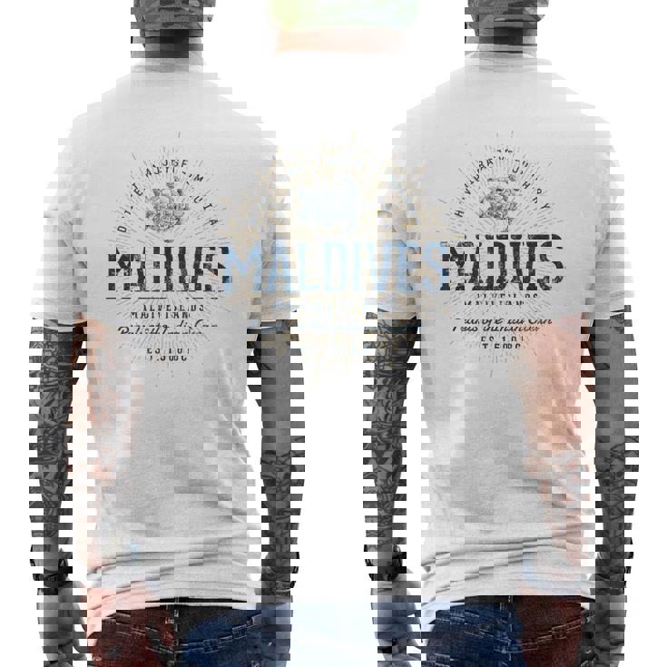 ヴィンテージ モルディブ レトロ メンズTシャツ バックプリント