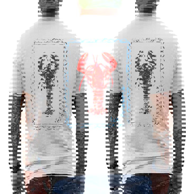 ヴィンテージレッドロブスター メンズTシャツ バックプリント