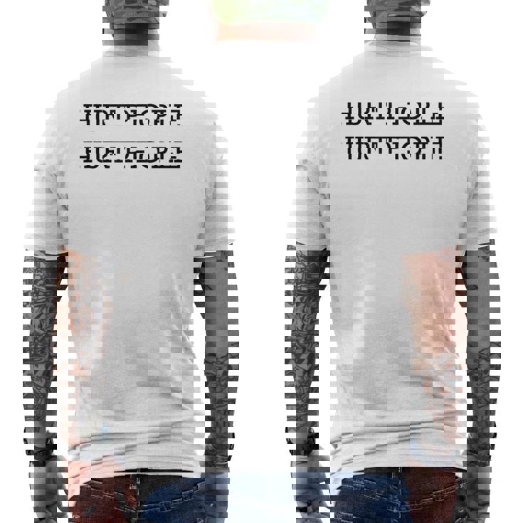 人を傷つける メンズTシャツ バックプリント