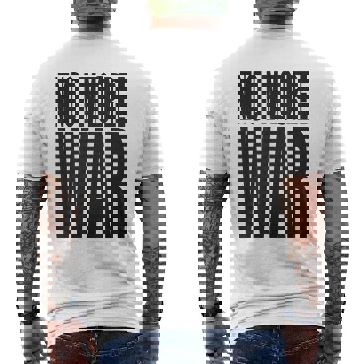 反戦 平和 イスラエル パレスチナ ウクライナ ロシア リビア シリア イエメン クルド トルコ No More War メンズTシャツ バックプリント