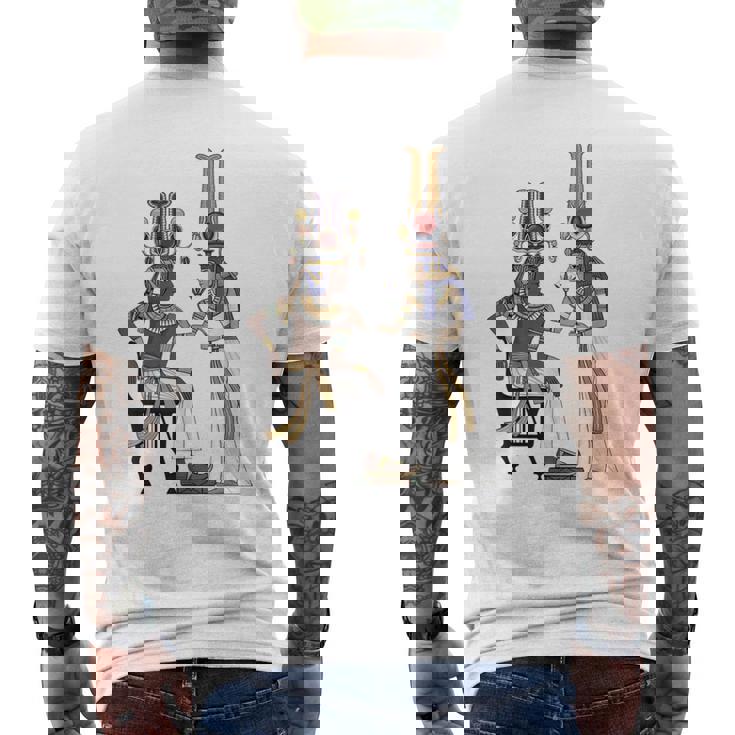 古代エジプトファラオ ツタンカーメン ツタンカーメン王 メンズTシャツ バックプリント