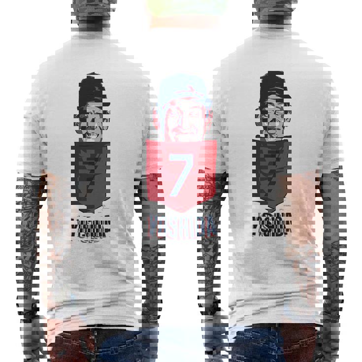 吉田正隆 ボストン野球ポケットtシャツ Mlbpa メンズTシャツ バックプリント