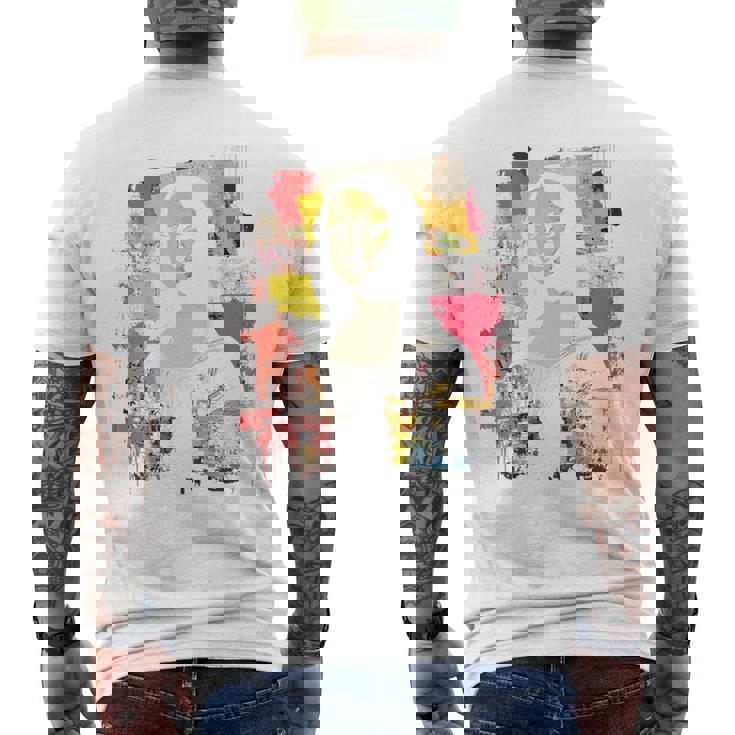 抽象グラフィティ モナリザ バックプリント メンズTシャツ バックプリント