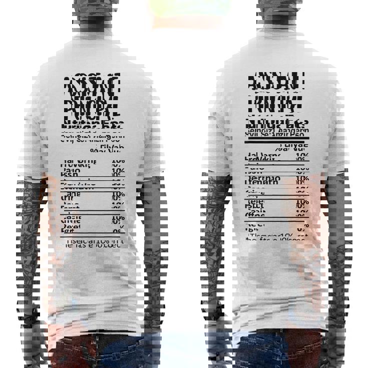 教頭栄養成分表おかしい メンズTシャツ バックプリント