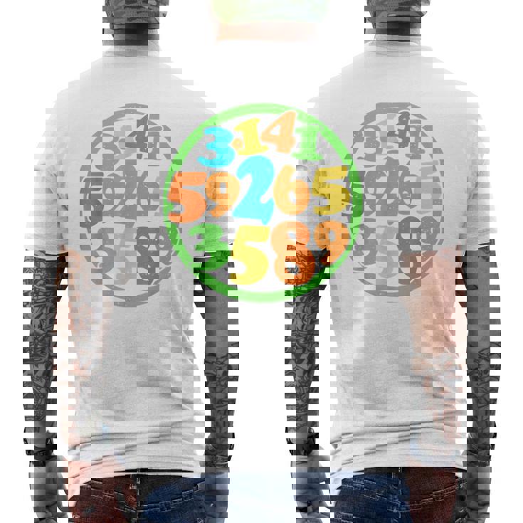 数字円周率ティー メンズTシャツ バックプリント