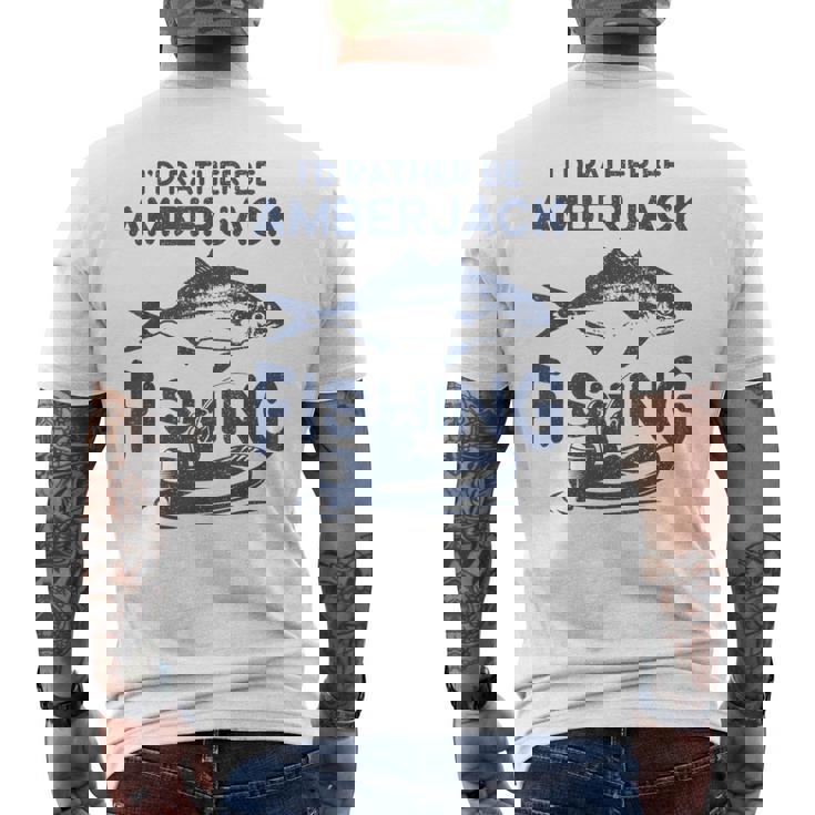 私はむしろなりたい-フィッシャーフィッシャーマンカンパチ釣り メンズTシャツ バックプリント