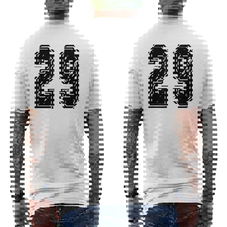 背番号 29 チーム短大スポーツ背番号付きユニフォーム メンズTシャツ バックプリント