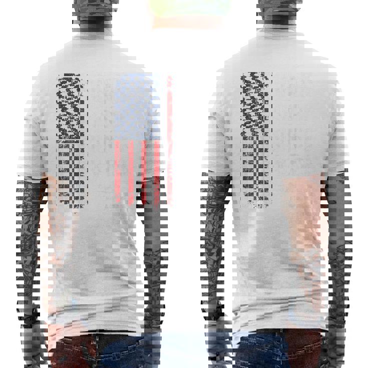 葉巻ウィスキーガン&フリーダム アメリカ国旗 7月4日 バック メンズTシャツ バックプリント