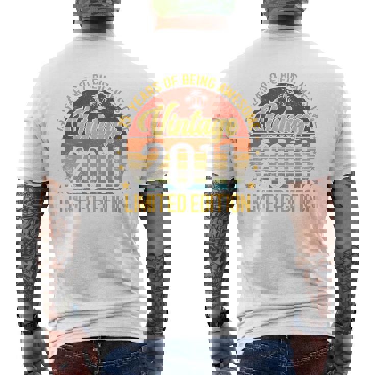 裏面 ヴィンテージ 15 誕生日 デコレーション メンズ 15歳 2011 15歳 メンズTシャツ バックプリント