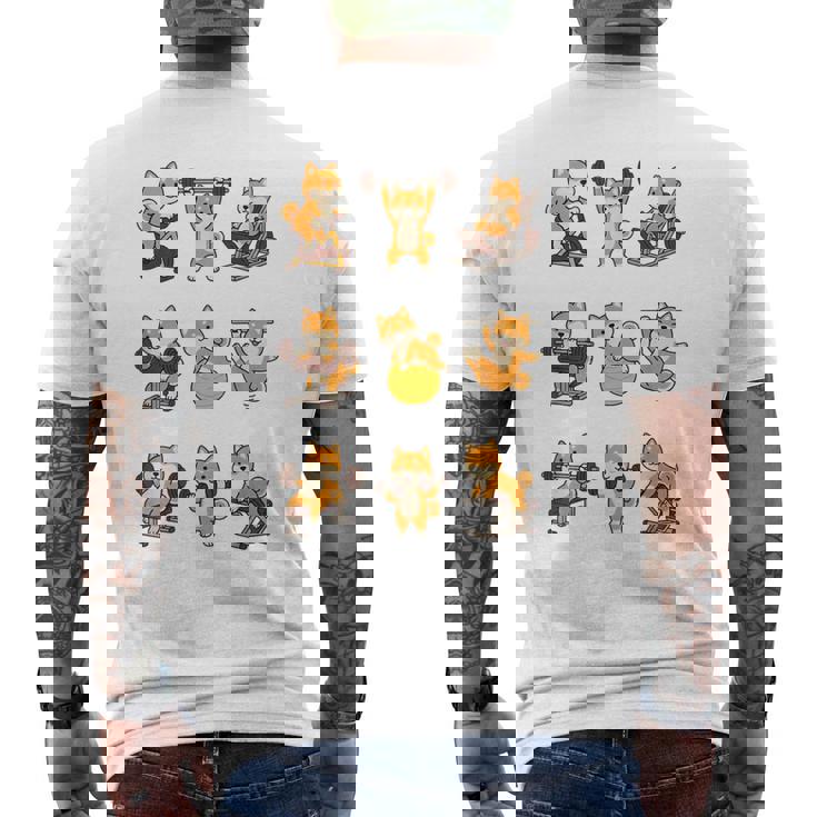 面白いtシャツ 柴犬 筋トレ ジム イヌ グッズ かわいい おもしろ 面白い 服 ネタ おもしろtシャツ メンズTシャツ バックプリント