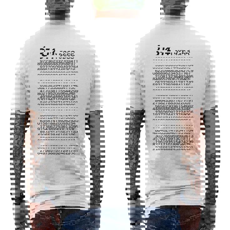 （背中側 バックプリント）314 円周率 パイ《数学》【変なデザイン屋さん】理数系 数字 面白い 長袖tシャツ メンズTシャツ バックプリント