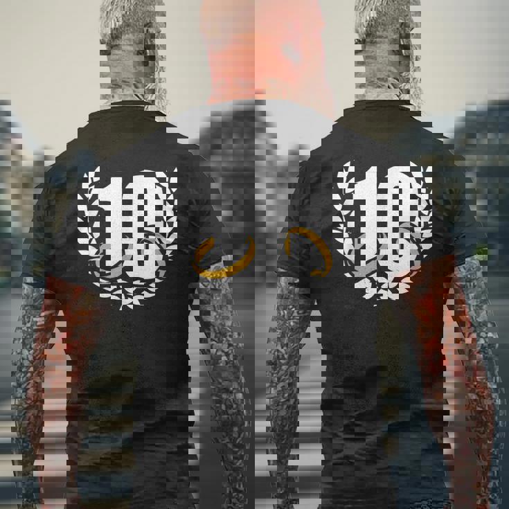 10年目10年目の結婚記念日リース メンズTシャツ バックプリント 高齢者への贈り物