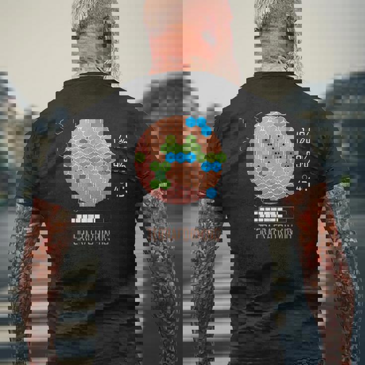 16 Bit Mars Is Terraforming シャツ ボードゲーム メンズTシャツ バックプリント 高齢者への贈り物