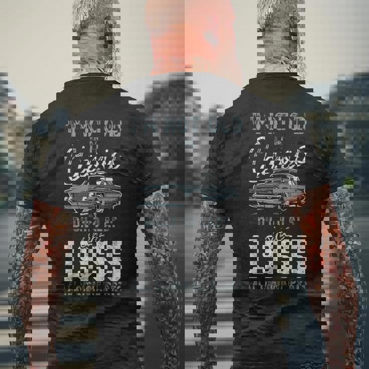 1955年クラシックカー生誕71周年 メンズTシャツ バックプリント 高齢者への贈り物