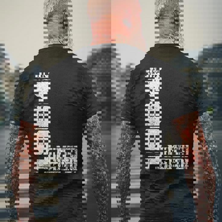 1964年7月、男性のための60歳の誕生日プレゼント メンズTシャツ バックプリント 高齢者への贈り物