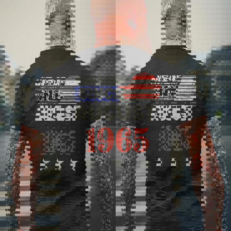 1965年以来素晴らしいヴィンテージアメリカ国旗クラシック1965年8月。 メンズTシャツ バックプリント 高齢者への贈り物