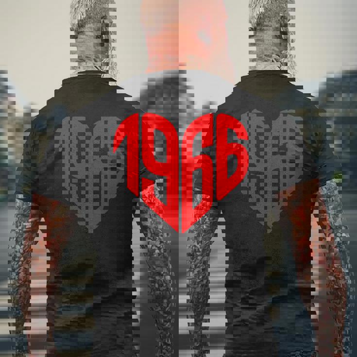 1966 ハート ヴィンテージ 1966年製 ハート型 還暦祝い メンズTシャツ バックプリント 高齢者への贈り物