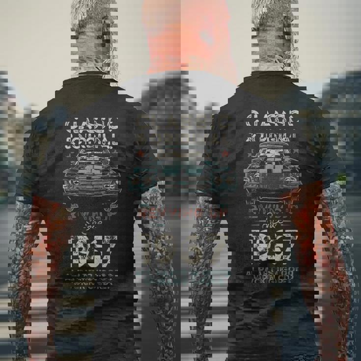 1967年生まれ マッスルカー生誕59周年 メンズTシャツ バックプリント 高齢者への贈り物