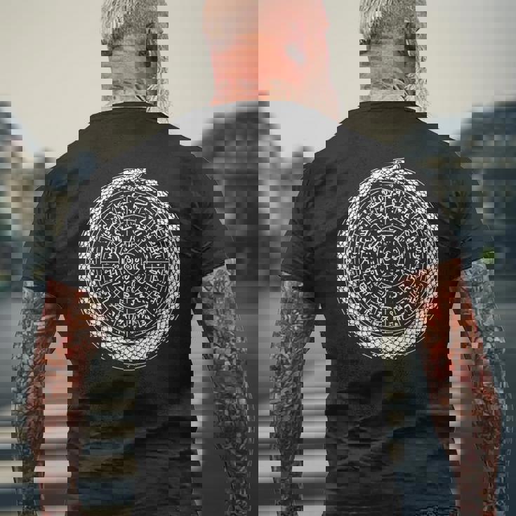 2025年 巳年 龍体文字フトマニ図 長袖tシャツ メンズTシャツ バックプリント 高齢者への贈り物