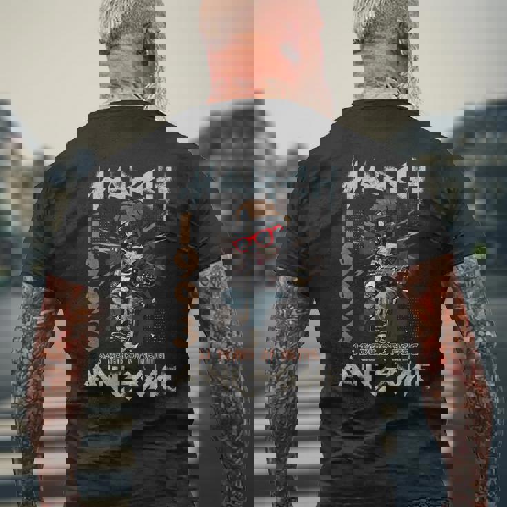 33Rd Birthday Dog Lover March 1993Intage 33 Years Old メンズTシャツ バックプリント 高齢者への贈り物