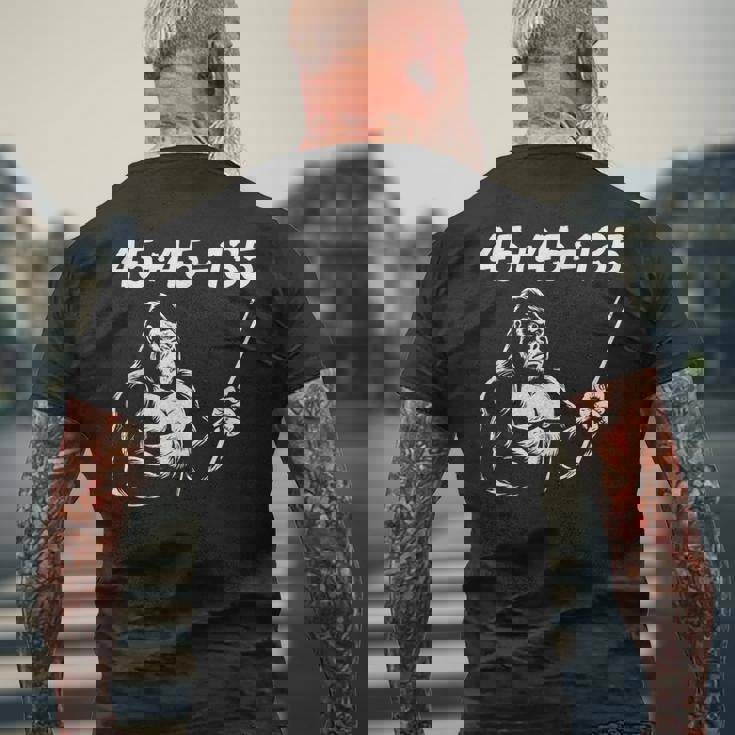 4545135、面白いゴリラリフティングスクワットベンチプレスジム数学 メンズTシャツ バックプリント 高齢者への贈り物