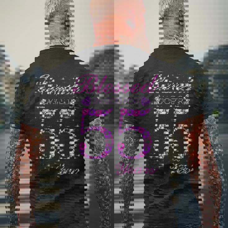 55歳の55歳の誕生日パーティーに神の祝福 メンズTシャツ バックプリント 高齢者への贈り物