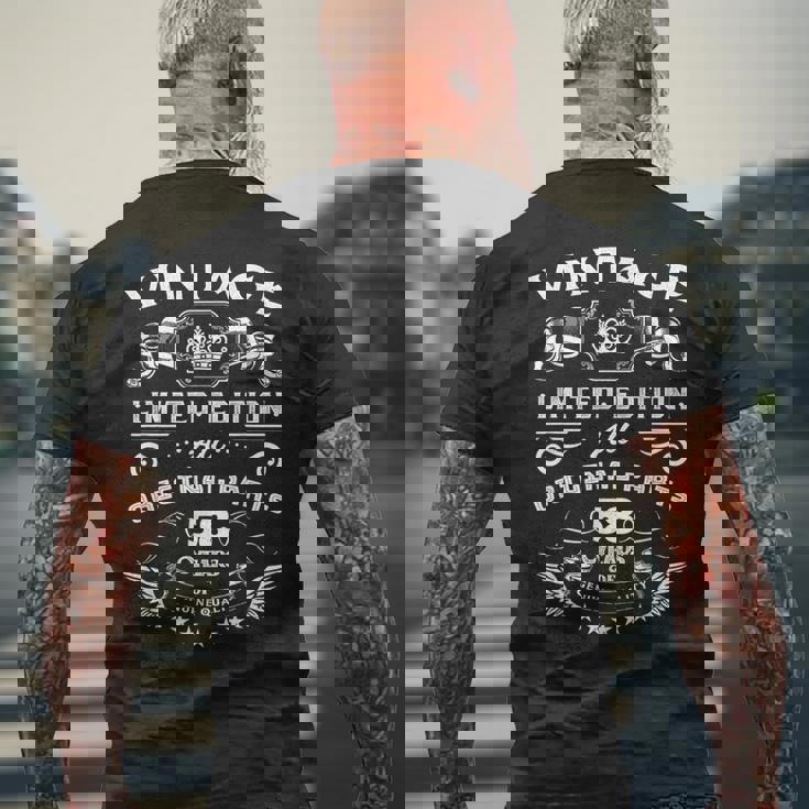 58歳の誕生日デコレーション 58歳の誕生日ギフト 男性用 メンズTシャツ バックプリント 高齢者への贈り物