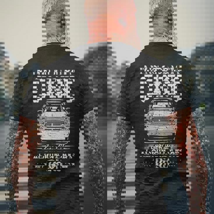 66 歳のギフト ヴィンテージ クラシックカー 1960 66 歳の誕生日 長袖tシャツ メンズTシャツ バックプリント 高齢者への贈り物
