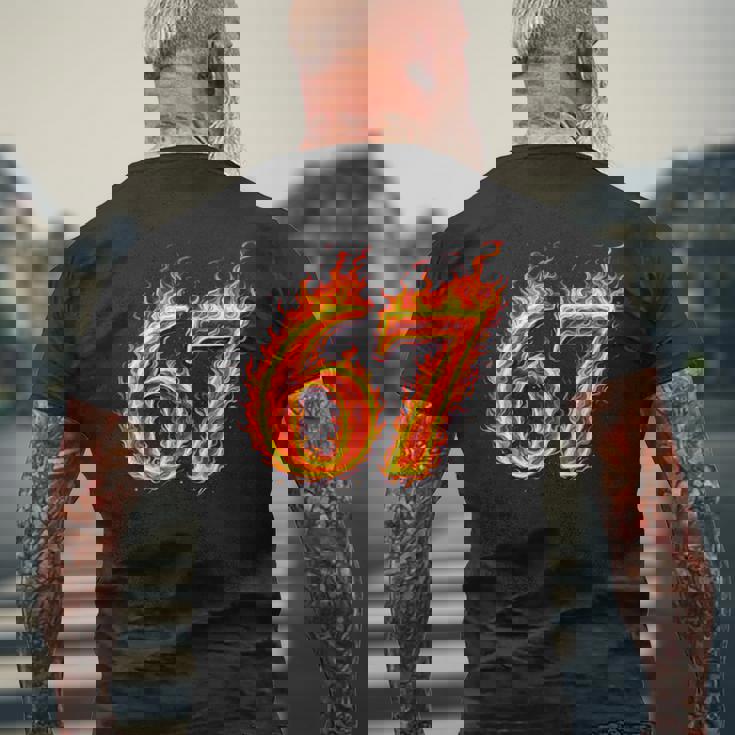 67 Fireixeven Meme Flames スラング 数字 面白い キッズ ティーン 長袖tシャツ メンズTシャツ バックプリント 高齢者への贈り物