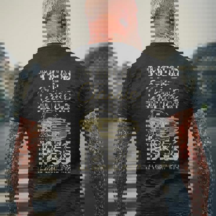 70 歳の誕生日、1956 年以来、クラシックカー、70 歳 メンズTシャツ バックプリント 高齢者への贈り物