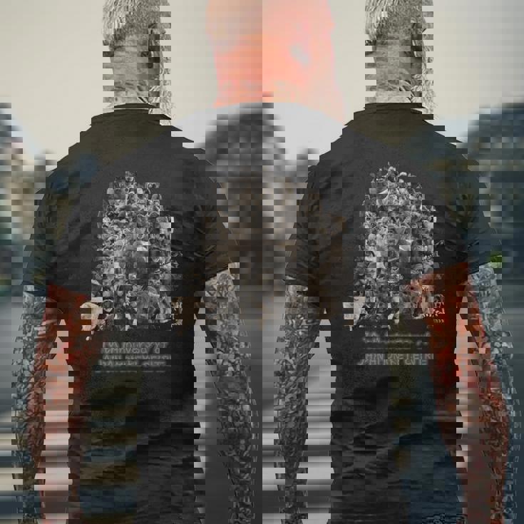 70周年だよ！70頭集合セピア 長袖tシャツ メンズTシャツ バックプリント 高齢者への贈り物