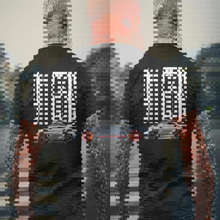 911 Gt3 Rs レーシングカー ヴィンテージ ミームコイン メンズTシャツ バックプリント 高齢者への贈り物