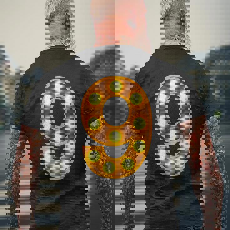 9周年記念 9回目 結婚9周年記念 メンズTシャツ バックプリント 高齢者への贈り物