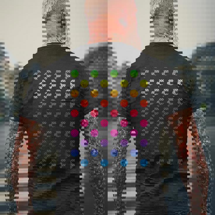 9月15日 ドットデー マルチカラー レインボー 水玉 メンズTシャツ バックプリント 高齢者への贈り物