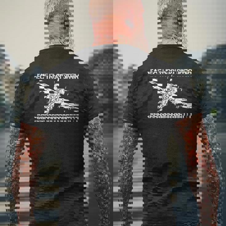 A-10イボイノシシサンダーボルトプレーンミームbbbrrrtttおかしいジョーク 長袖tシャツ メンズTシャツ バックプリント 高齢者への贈り物