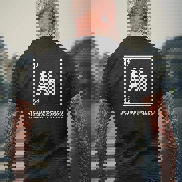 Ah The Element Ofurprise Chemistrycience Humor メンズTシャツ バックプリント 高齢者への贈り物