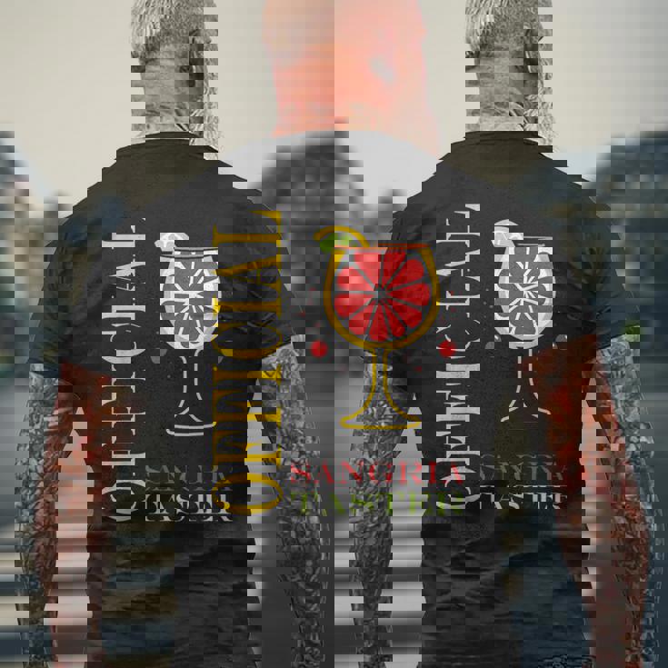 Alcohol Officialangria Taster Drinkangria メンズTシャツ バックプリント 高齢者への贈り物