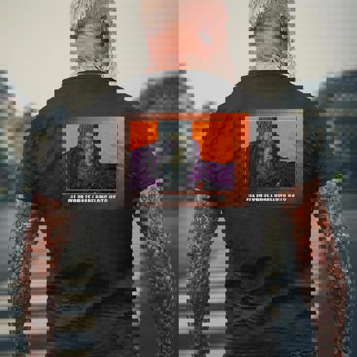 All Your Base Are Belong To Us メンズTシャツ バックプリント 高齢者への贈り物