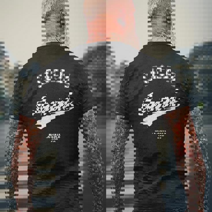 Amami Local 奄美市ローカル 故郷 メンズTシャツ バックプリント 高齢者への贈り物