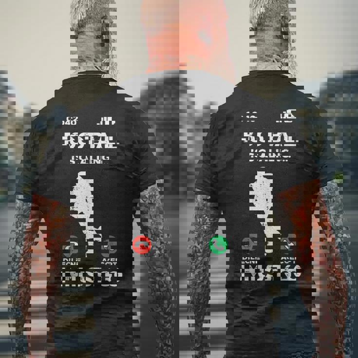 American Football Calling I Must Go ファニーコーチ メンズ レディース メンズTシャツ バックプリント 高齢者への贈り物