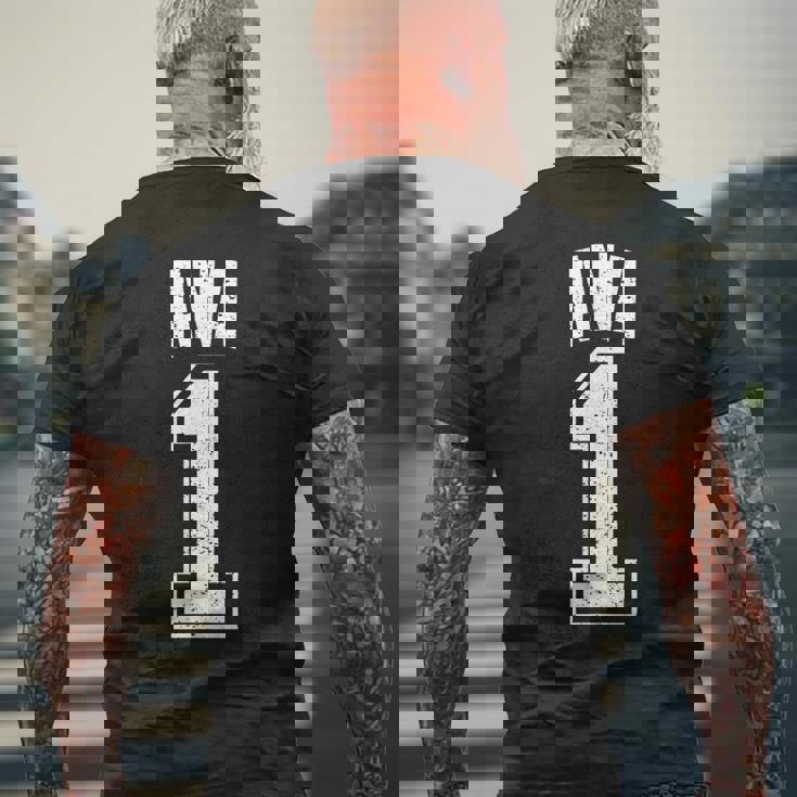 Anaサポーター番号 1番の大ファン メンズTシャツ バックプリント 高齢者への贈り物