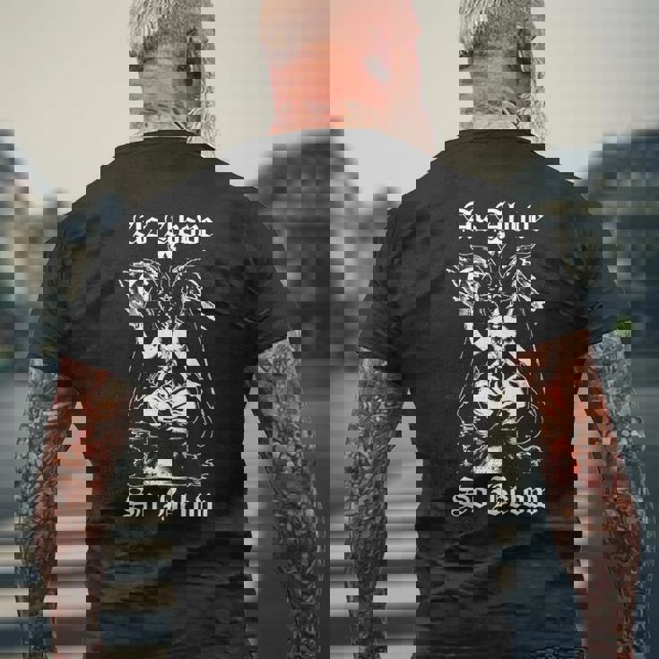 As Aboveo Below Baphomet ブラックマジックデビル 長袖tシャツ メンズTシャツ バックプリント 高齢者への贈り物