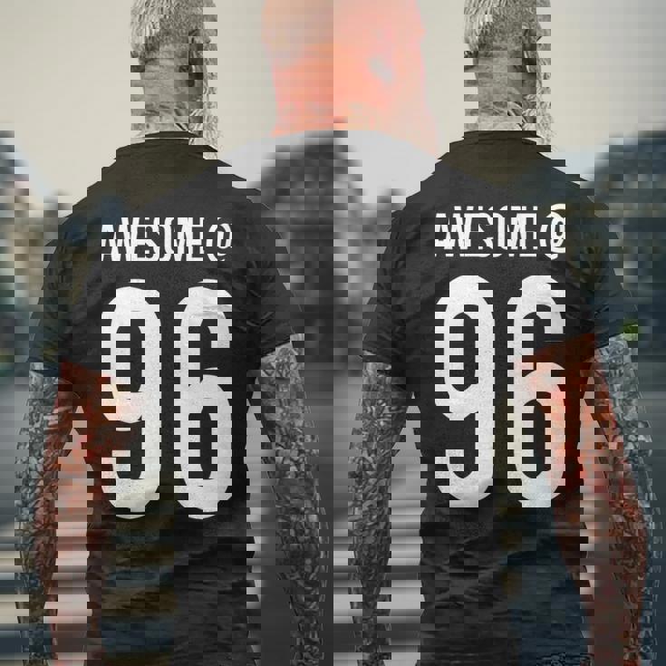 Awesome At 96 面白い96歳の誕生日のお祝いに 長袖tシャツ メンズTシャツ バックプリント 高齢者への贈り物