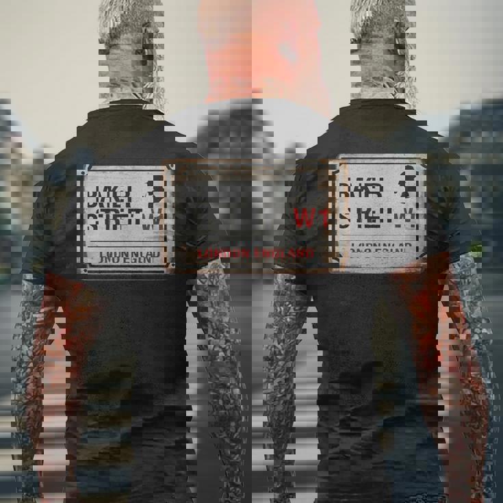 Bakertreet W1 London England Old Rustedstreet サインtシャツ メンズTシャツ バックプリント 高齢者への贈り物