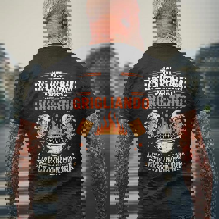 Barbecue Birra Divertente Griglia Per Bbq Papà T-shirt da uomo con stampa posteriore Regalos para ancianos