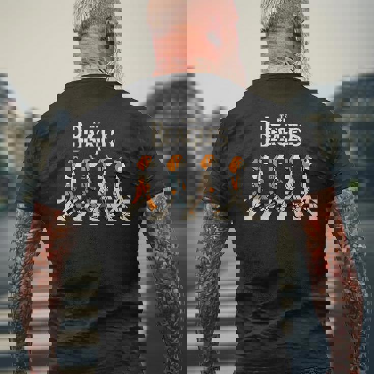 The Beagles Cover Cuteintage Beagle Dog Lover メンズTシャツ バックプリント 高齢者への贈り物