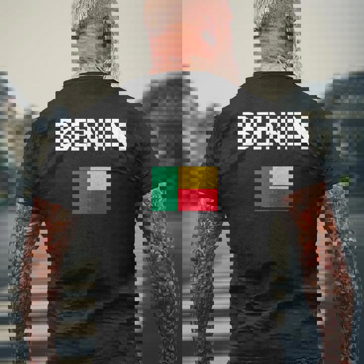 Benin Flag Country Nation Tank Top Men's Back Print T-Shirt Gifts for Old Men